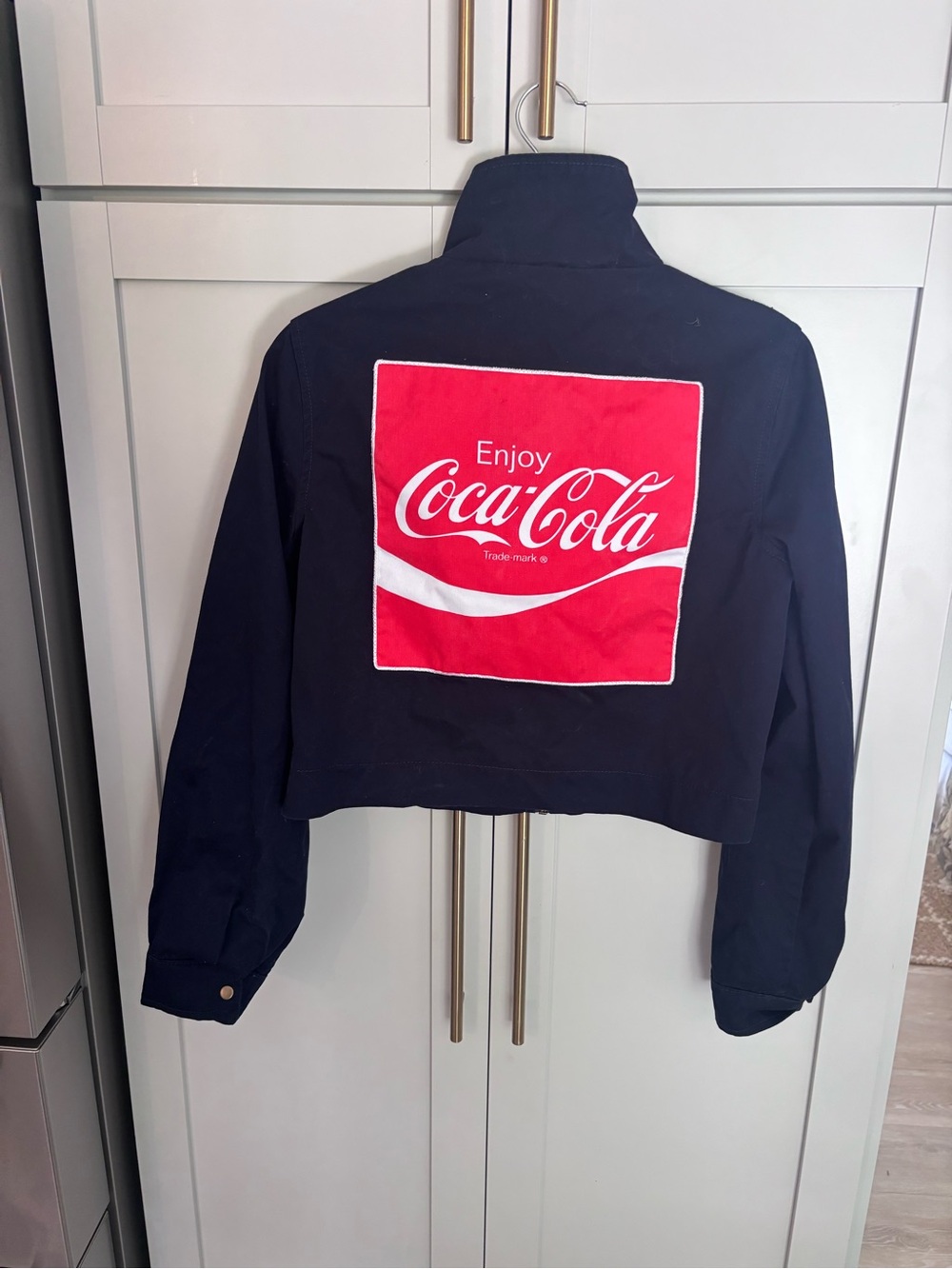 Coca-Cola Navy Jacket with Bold Red Logo Patch
